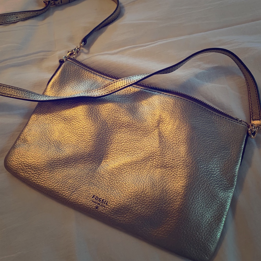 Gold fossil crossbody